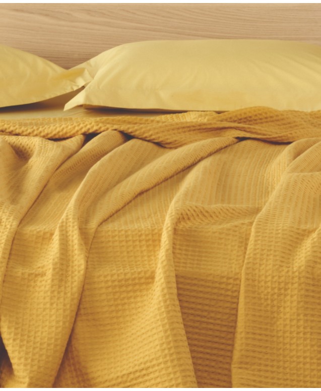 COEN 28  ΚΟΥΒΕΡΤΑ ΥΠΕΡΔΙΠΛΗ ΒΑΜΒΑΚΕΡΗ  WAFFLE  Queen sized blankets
