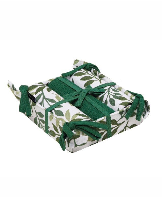PANE 253 4 PCS SET TEA TOWELS & BASKET Towels