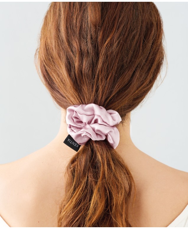 SILK SCRUNCHIE 14 ΚΟΚΚΑΛΑΚΙ ΜΑΛΛΙΩΝ  100% PURE SILK 16mm 