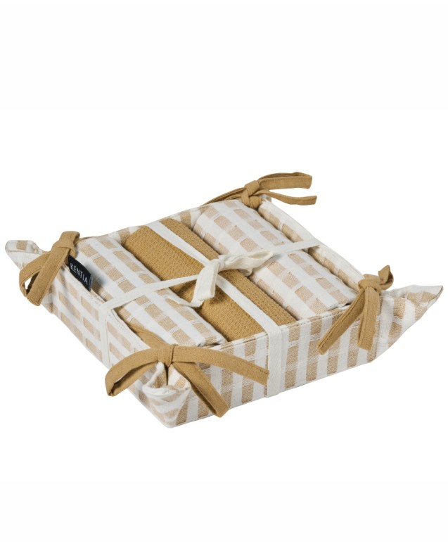 PANE 2501 3 KITCHEN TOWELS IN BASKET Towels