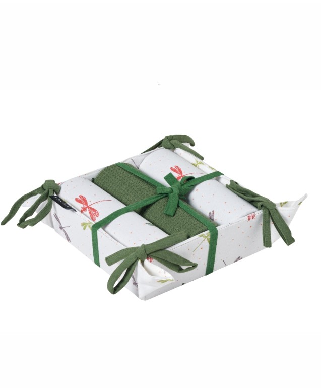 PANE 2502 3 KITCHEN TOWELS IN BASKET Towels