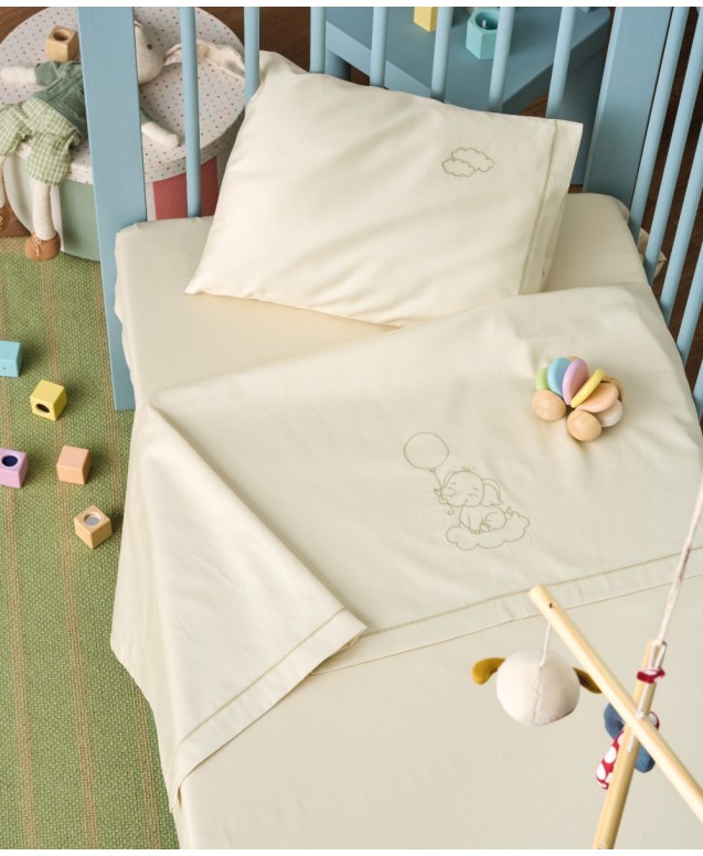 COCOON 12  BABY SHEETS WITH EMBROIDERY 3PCS SET