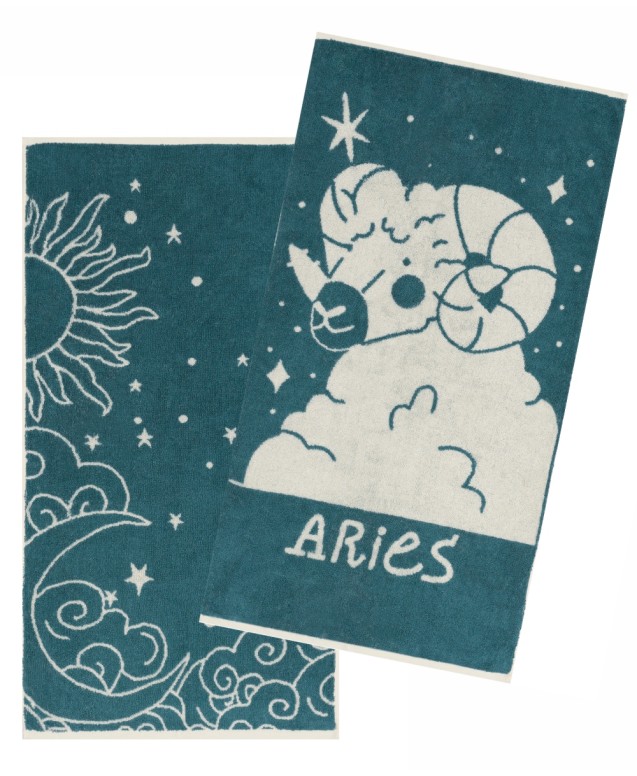 ZODIAC-ARIES ΣΕΤ 2 ΤΕΜ ΠΕΤΣΕΤΕΣ ΠΡΟΣΩΠΟΥ  Πετσέτες