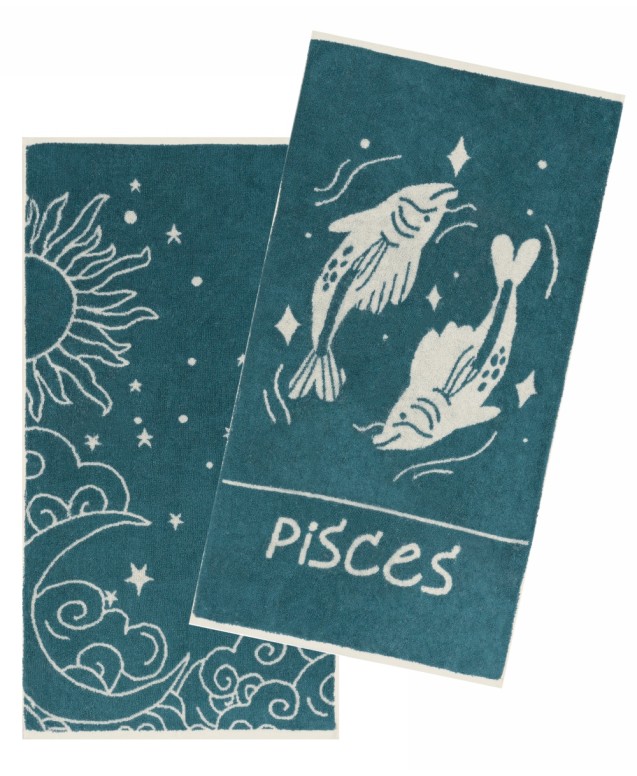 ZODIAC-PISCES FACE TOWELS 2 PCS SET 