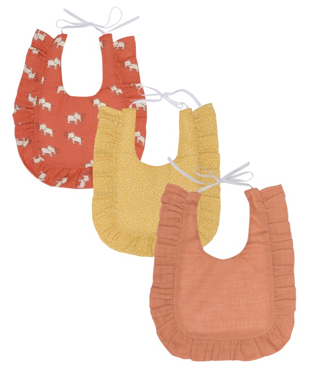 YN 25 MNX ELEPHANTS BIBS ΣΕΤ 3 ΤΕΜ