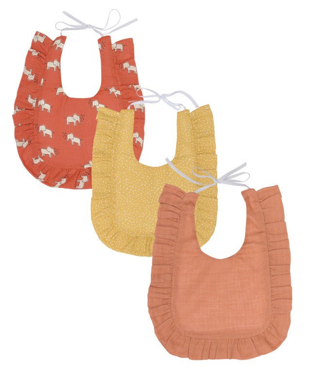 YN 25 MNX ELEPHANTS BIBS ΣΕΤ 3 ΤΕΜ