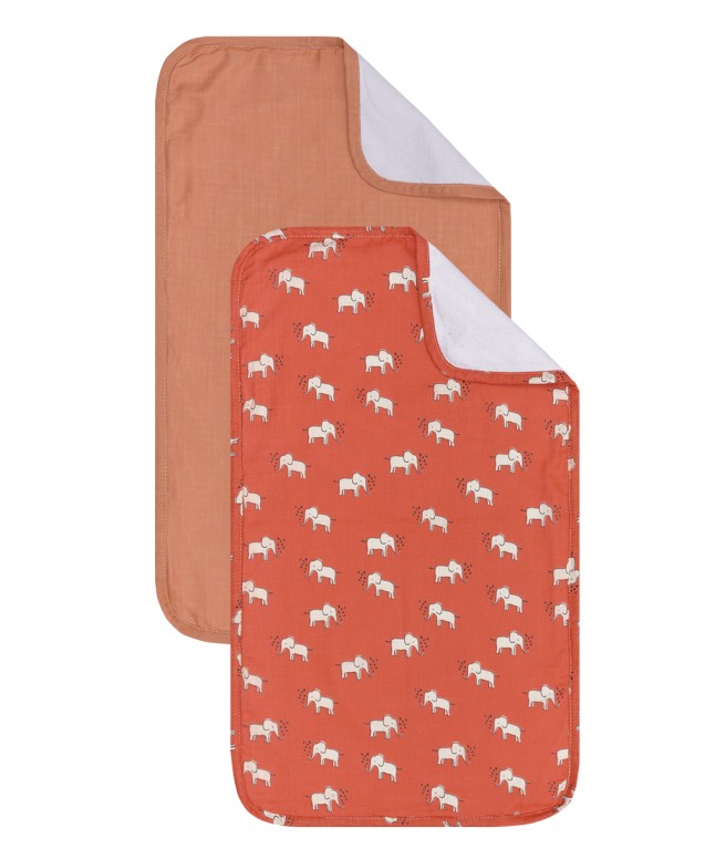 YN 25 ELEPHANTS- ORANGE ΣΕΛΤΕΔΑΚΙ ΣΕΤ 2 ΤΕΜ.ΒΡΕΦΙΚΟ (72Χ42) Προίκα Μωρού
