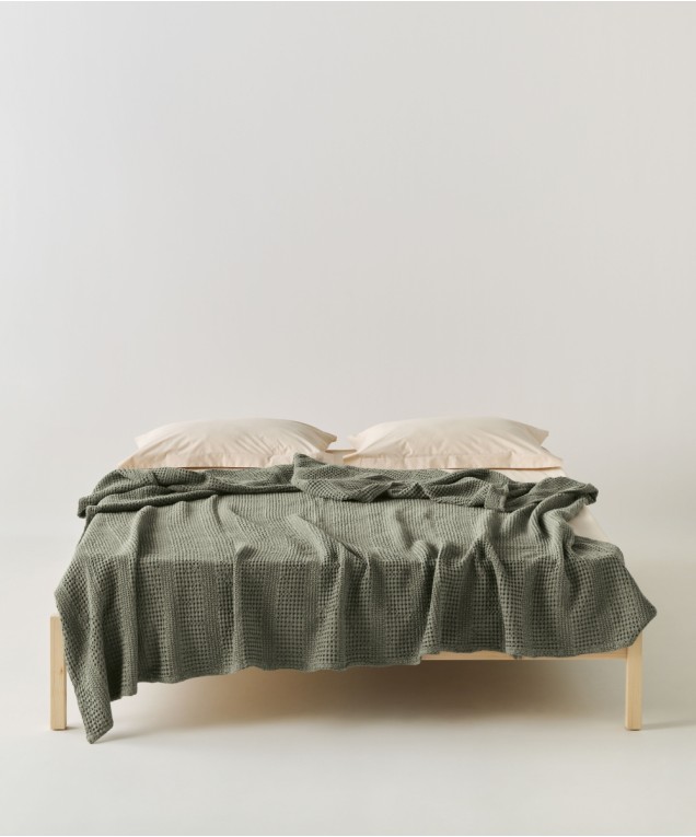 TOPKAPI 36 ΚΟΥΒΕΡΤΑ ΥΠΕΡΔΙΠΛΗ ΒΑΜΒΑΚΕΡΗ WAFFLE  Queen sized blankets