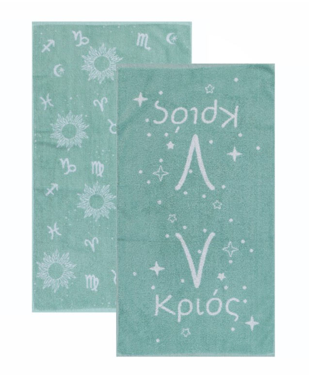ASTROLOGY-KRIOS FACE TOWELS 2 PCS SET