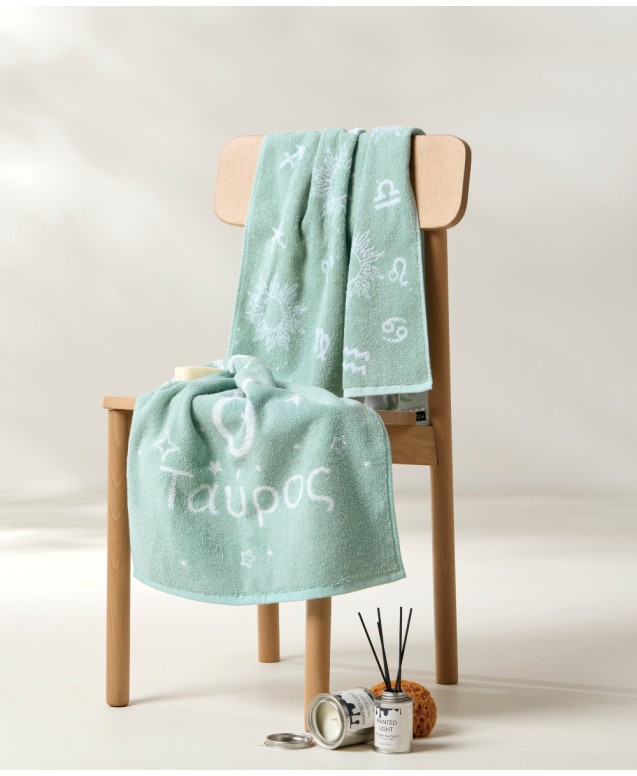 ASTROLOGY-TAVROS FACE TOWELS 2 PCS SET 