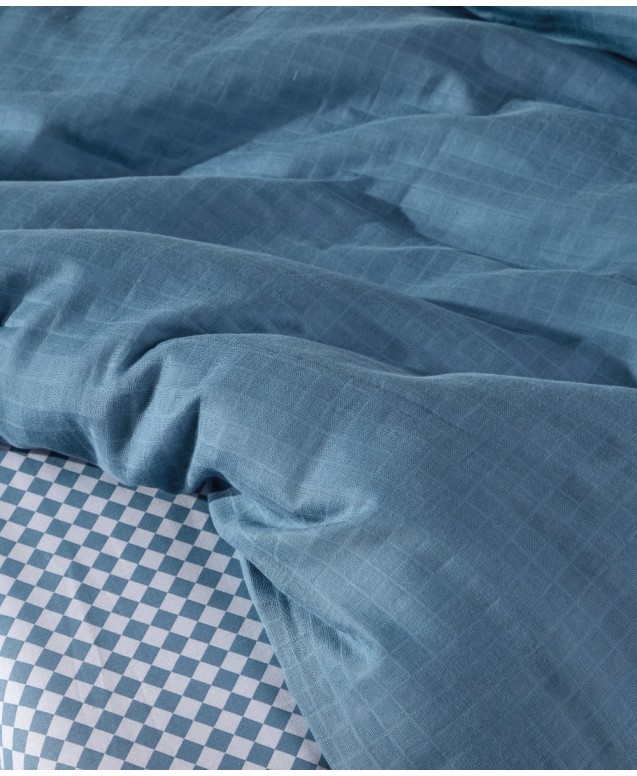 YN 26 BLUE SINGLE SIZED DUVET COVER 2 PCS SET