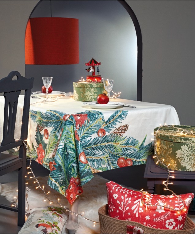 SNOW 2212 ΤΡΑΠΕΖΟΜΑΝΤΗΛΟ 160Χ250 ΧΡΙΣΤΟΥΓΕΝΝΙΑΤΙΚΑ