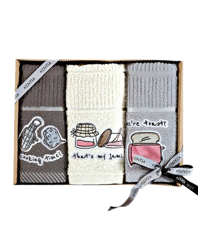 REGALO 231  3 PCS SET KITCHEN TOWELS Towels